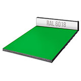Композитная панель Alcotek RAL6018 Желто-зеленый Композитная панель Alcotek RAL6018 Желто-зеленый